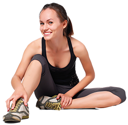 250px woman in workout clothes stretching shutterstock_55338202